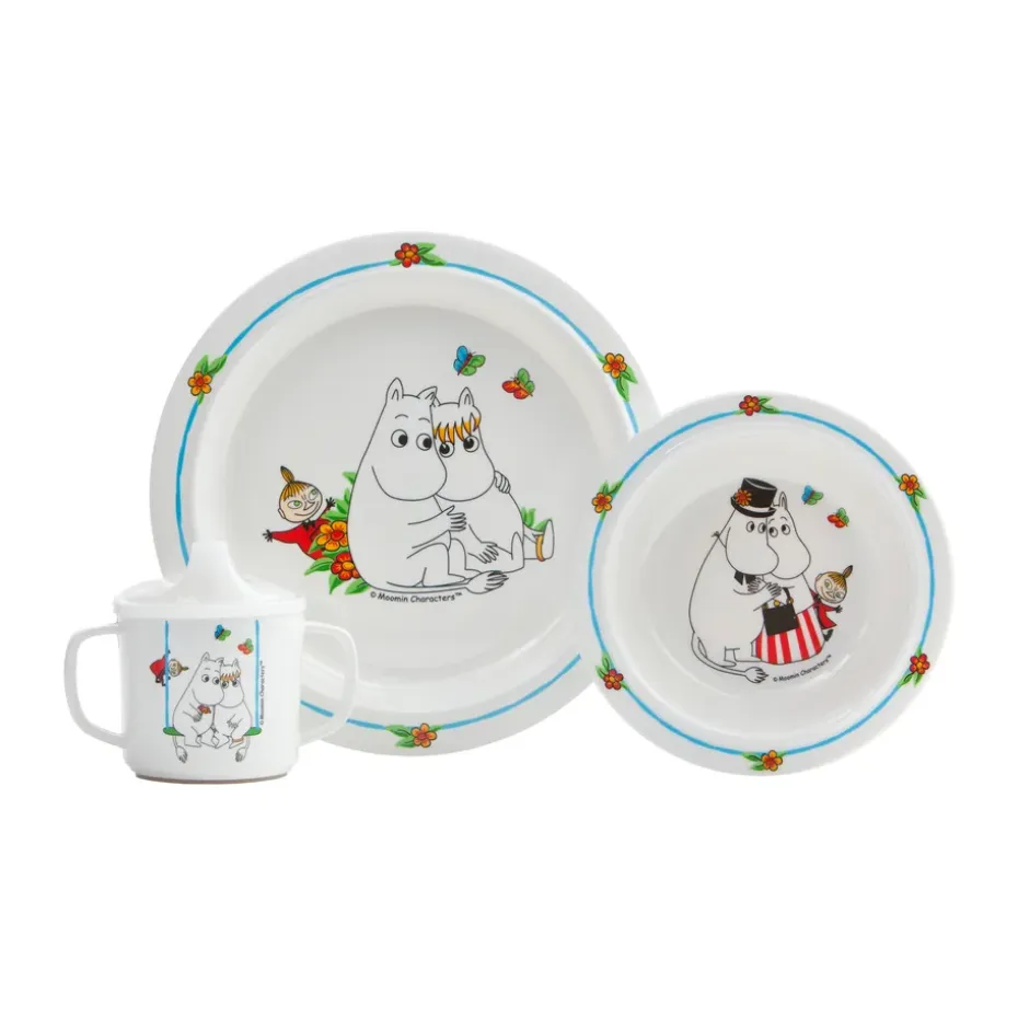 Service pour enfants Moomin, 3 pièces, Blanc