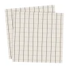Serviette à grands carreaux Ernst 33x33 cm lot de 20, Beige-taupe
