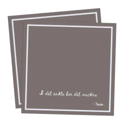Serviette avec citation Ernst I det enkla Lot de 20, Taupe