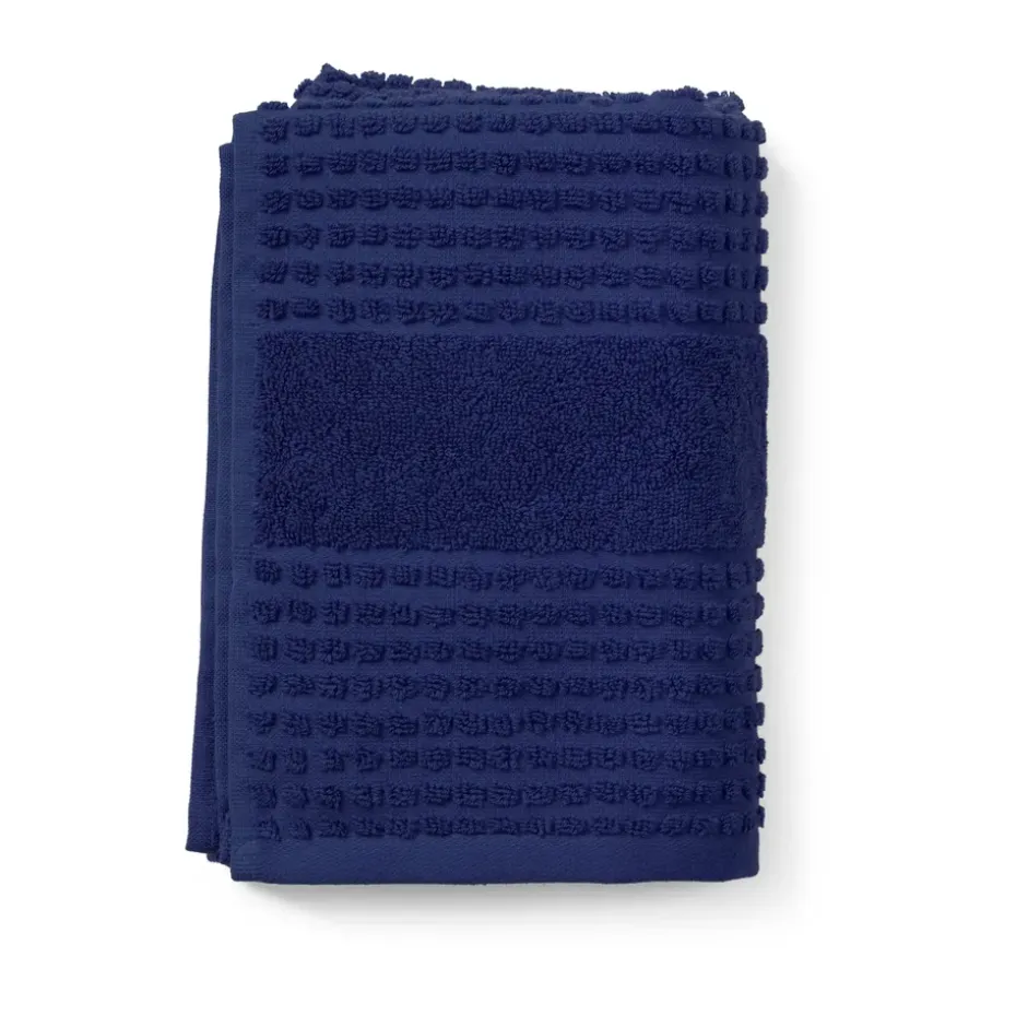 Serviette Check 50x100 cm, Bleu marine