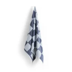 Serviette de bain Check 70x136 cm, Steel blue