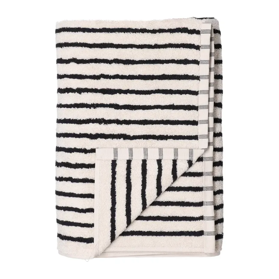 Serviette de bain Drift 70x140 cm, Blanc-noir