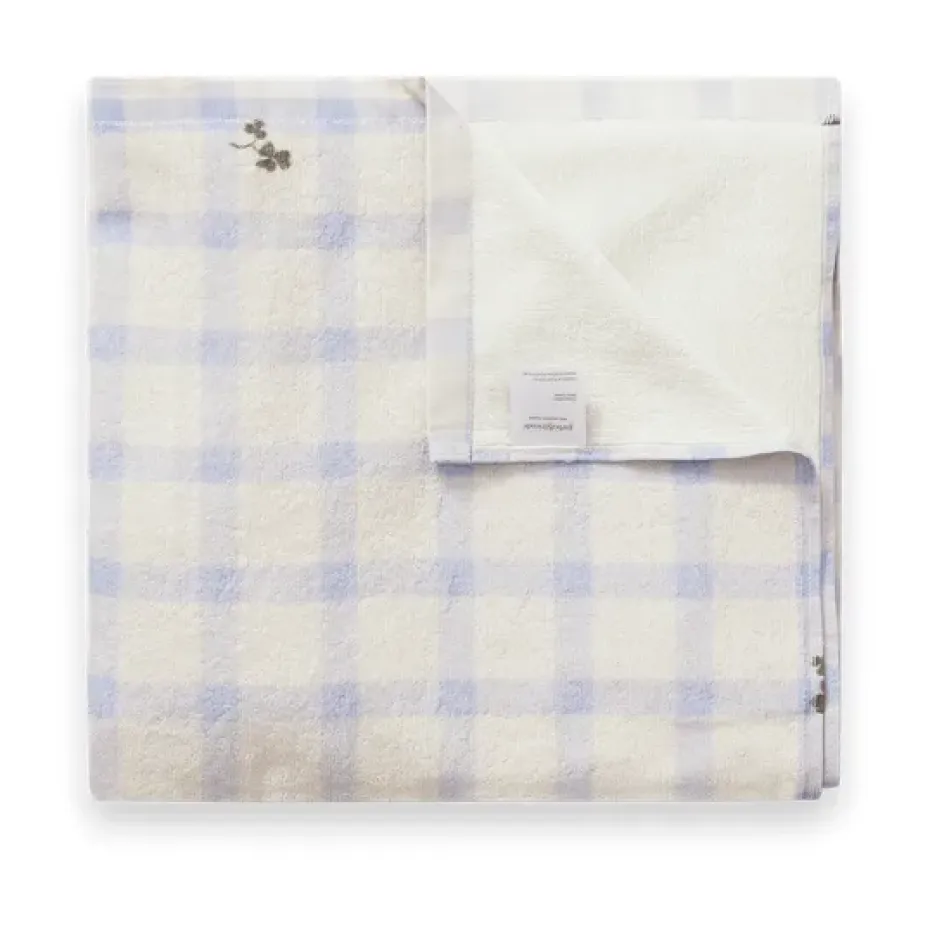 Serviette de bain Gingham Sorrel Blue Terry, 100x150 cm