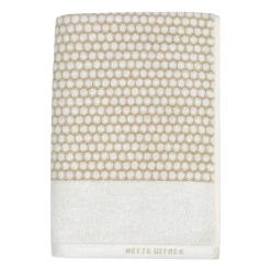 Serviette de bain Grid 70x140 cm, Sable-blanc cassé