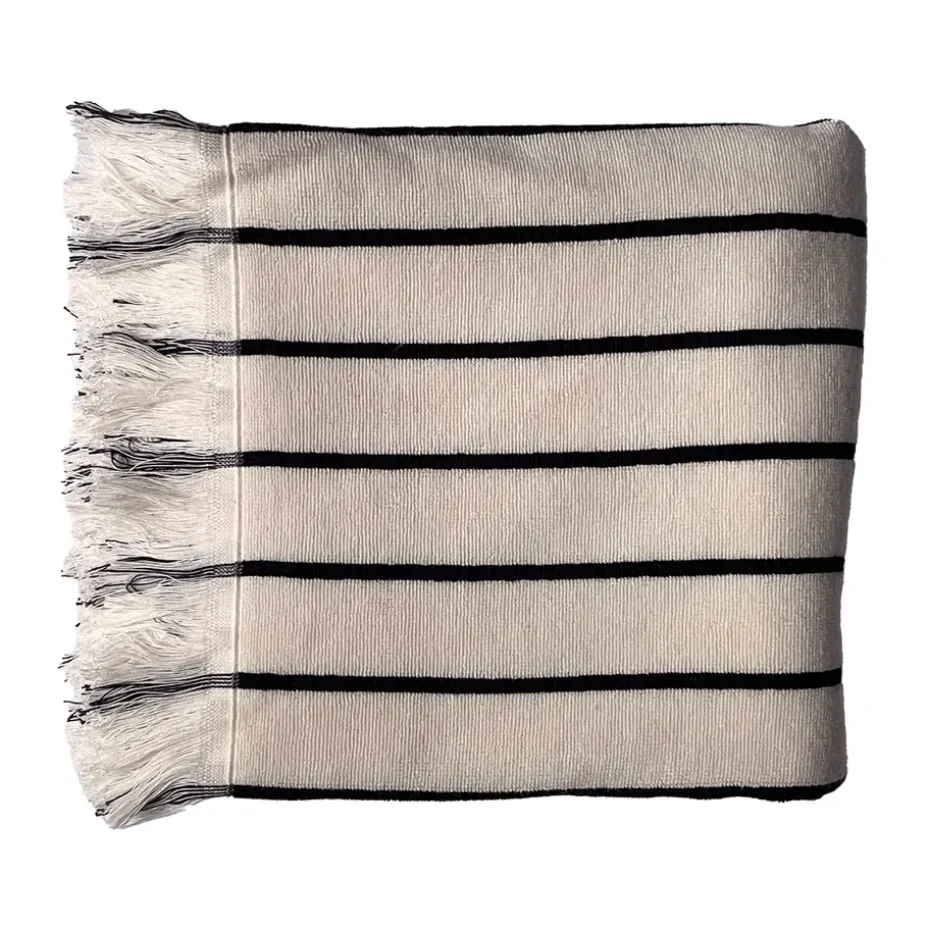 Serviette de bain Juno 100x180 cm, Noir