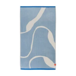 Serviette de bain Nova Arte 70x133 cm, Light blue-off-white