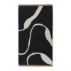 Serviette de bain Nova Arte 70x133 cm, noir-blanc cassé