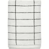 Serviette de bain Tile Stone 70x140 cm, Noir-off white