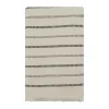 Serviette de bain True, Off-White-noir, 70x140 cm