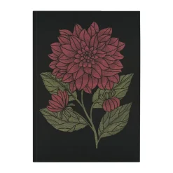 Serviette de cuisine Dahlia 48x70 cm, Rouge-noir-vert