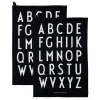 Serviette de cuisine Design Letters 40x60 cm lot de 2, Noir