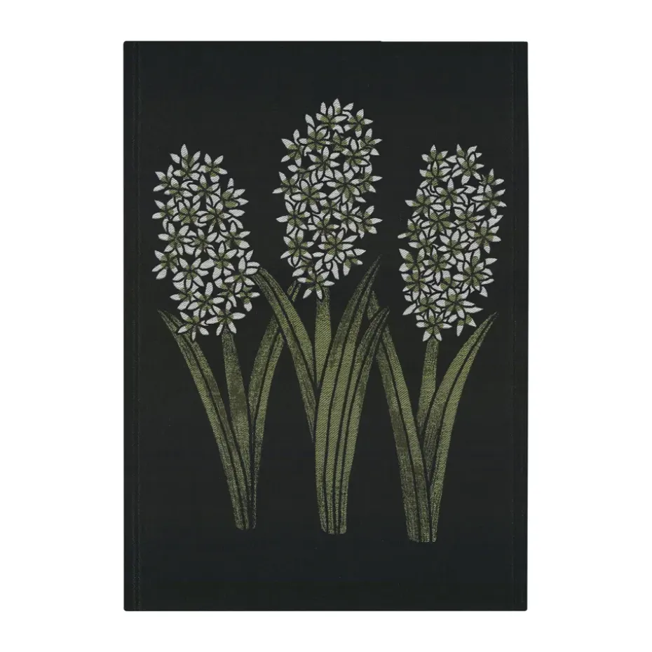 Serviette de cuisine Hyacint 48x70 cm, Noir-vert