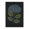 Serviette de cuisine Hydrangea 48x70 cm, Noir-bleu