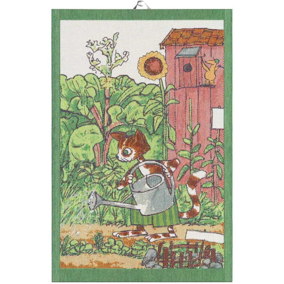 Serviette de cuisine Pettson & Findus, Arrosoir