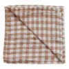 Serviette de table en lin à carreaux Gingham 45x45 cm, Biscuit