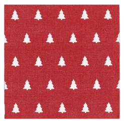 Serviette de table Linen trees 33x33 cm lot de 20, Red