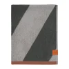 Serviette Diagonal, Dark olive, 70x133 cm