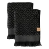 Serviette d'invité Morocco 35x55 cm, lot de 2, Black-greyn