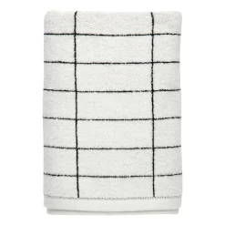 Serviette d'invité Tile Stone 38x60 cm, lot de 2, Black-Off-white