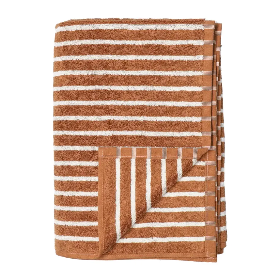 Serviette Drift 50x70 cm, Brun-blanc