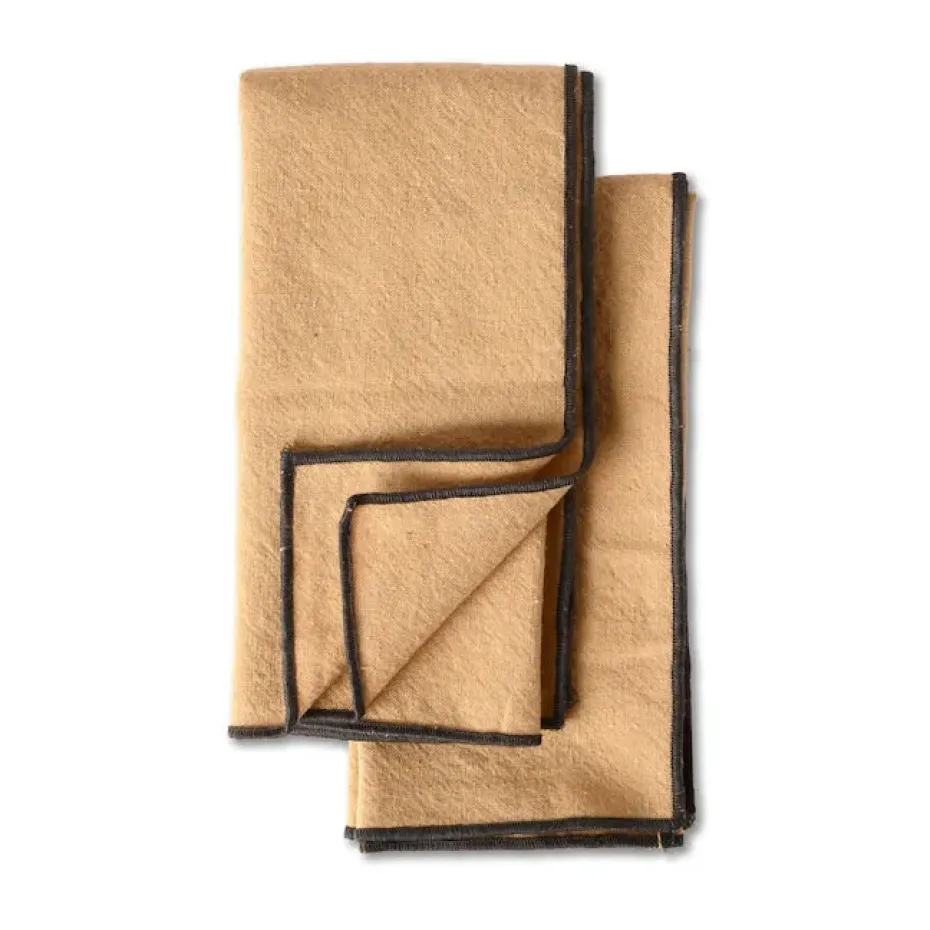 Serviette Edith 45x45 cm lot de 2, Beige