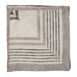 Serviette Ella 50x50 cm, Gris à carreaux