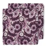 Serviette en coton Floral 30x30 cm, lot de 2, Burgundy