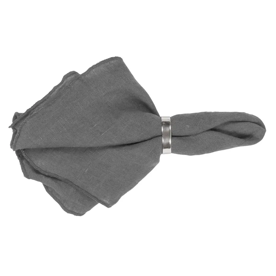 Serviette en lin Gracie, gris