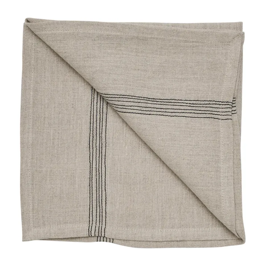 Serviette en lin Livia 45x45 cm, Beige
