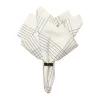Serviette en tissu Alice 45x45 cm, Black-natural