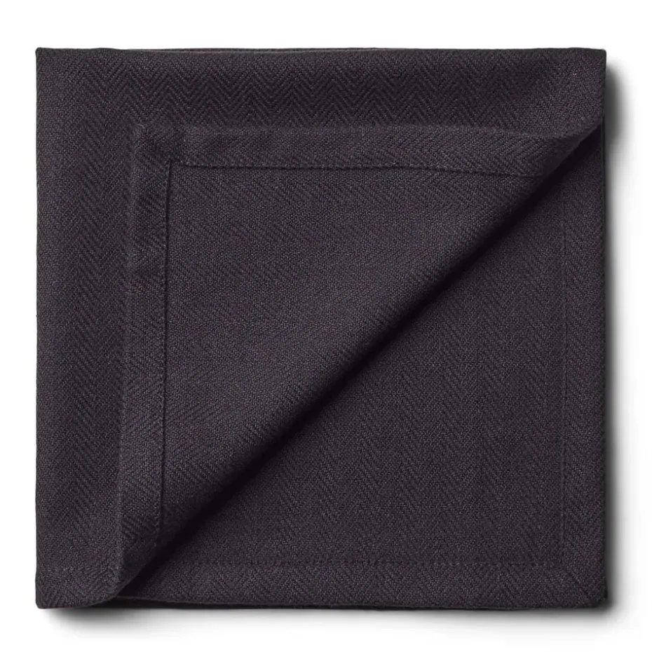 Serviette en tissu Humdakin 40x40 cm Lot de 2, Coal