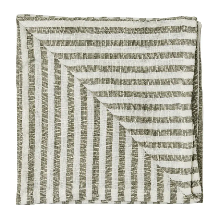 Serviette en tissu Leon, 45x45 cm, Herbe de mer