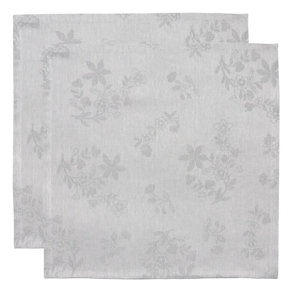 Serviette en tissu Ostindia Svart 45x45 cm Lot de 2, Noir