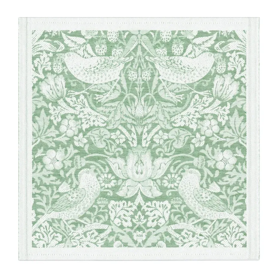 Serviette en tissu Strawberry Thief 35x35 cm, Vert