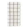 Serviette Ernst à grands carreaux 40x40 cm, Blanc-marron