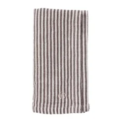 Serviette Ernst à rayures fines 40x40 cm, Marron-blanc