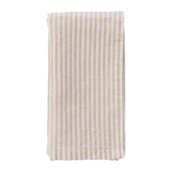 Serviette Ernst à rayures fines 40x40 cm, Beige-blanc