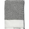 Serviette Grid 50x100 cm, Noir-off white