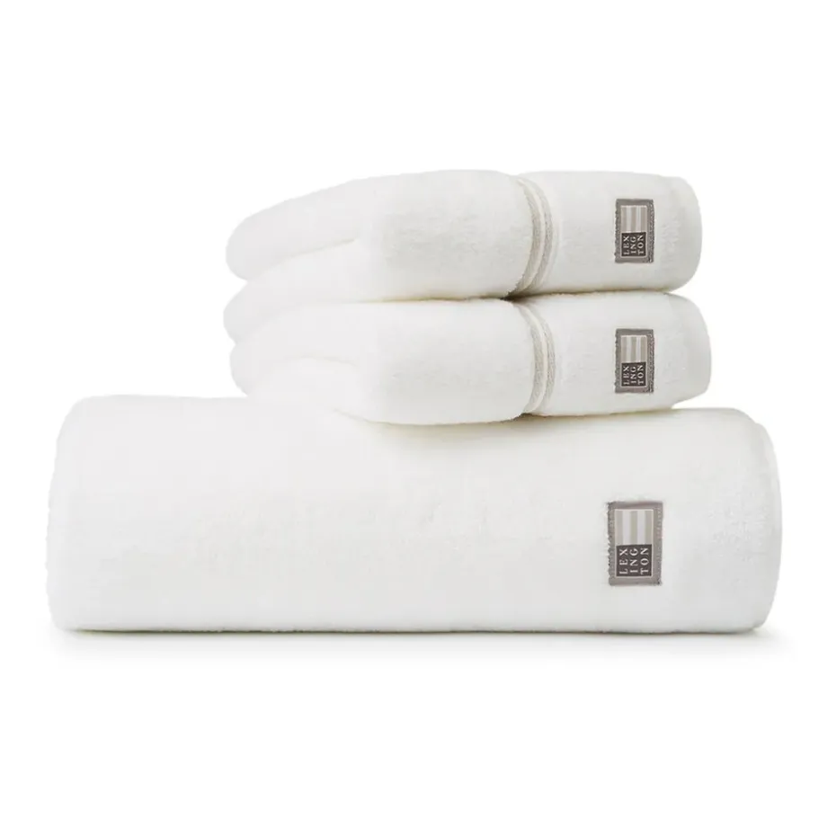 Serviette Lexington Hotel 100x150 cm, Blanc-beige