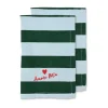 Serviette Love 45x45 cm paquet de 2, Vert-bleu clair