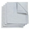 Serviette Metric 47x47 cm Lot de 4, Bleu-blanc