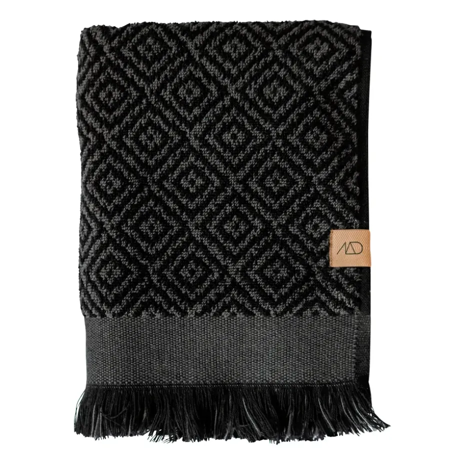 Serviette Morocco 70x135 cm, Black-greyn
