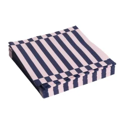 Serviette Pattern Dinner Stripe 40x40 cm Lot de 20, Light pink-dark blue pillar