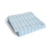 Serviette Pattern Dinner 40x40 cm, Lot de 20, Light blue-blue grid