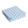 Serviette Pattern Lunch Stripe 33x33 cm Lot de 20, Light blue-dusty blue pillar