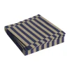 Serviette Pattern Lunch Stripe 33x33 cm Lot de 20, Dark blue-dark sand pillar
