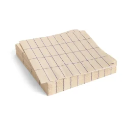 Serviette Pattern Lunch 33x33 cm, Lot de 20, Off white-blue grid