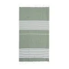 Serviette rayée Ella hamam 90x170 cm, Vert