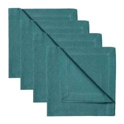 Serviette Robert Lot de 4, Gris foncé turquoise