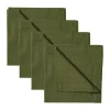 Serviette Robert Lot de 4, Vert olive foncé